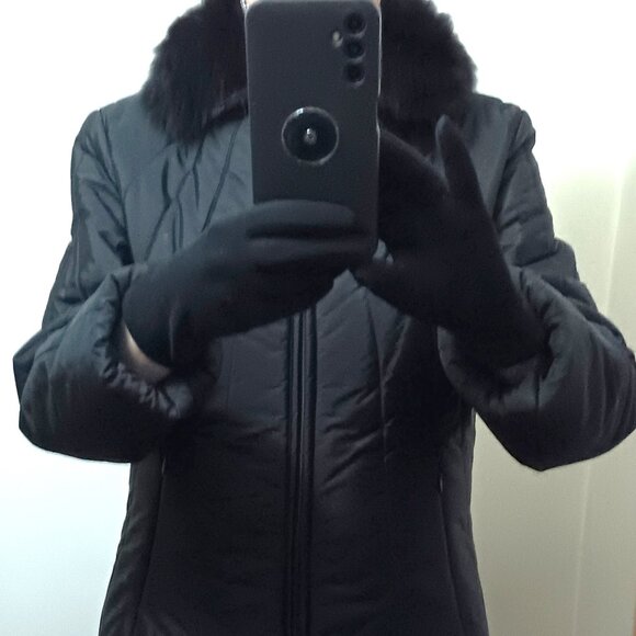 Nanakina Made in Italy insulated jacket with black fox fur collar – sz M / 44 - Picture 3 of 7